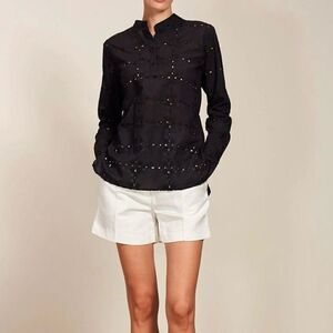 0039 ITALY Juliet Blouse - Black size Large